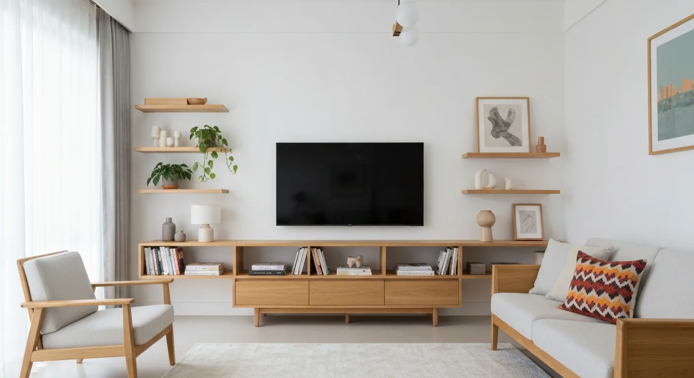 Scandinavian style condo living space