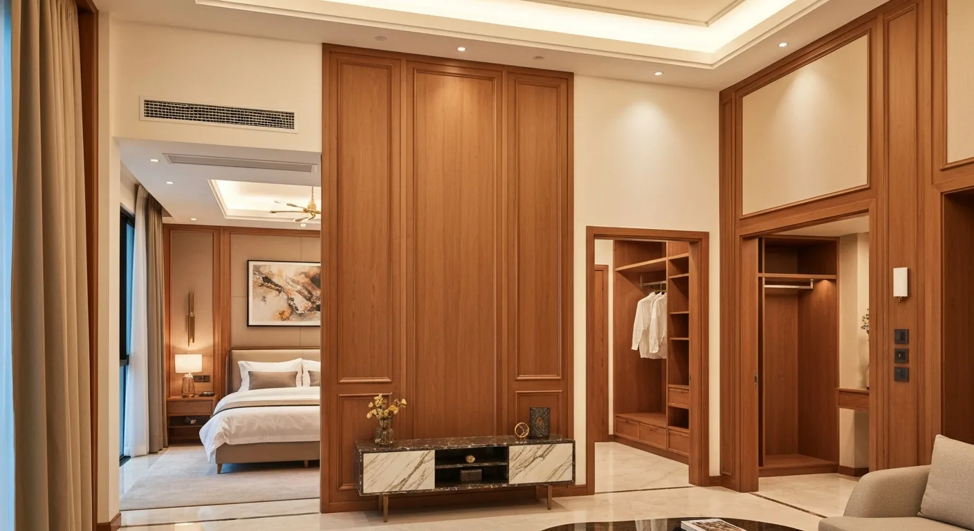 Premium condo interior with full custom carpentry