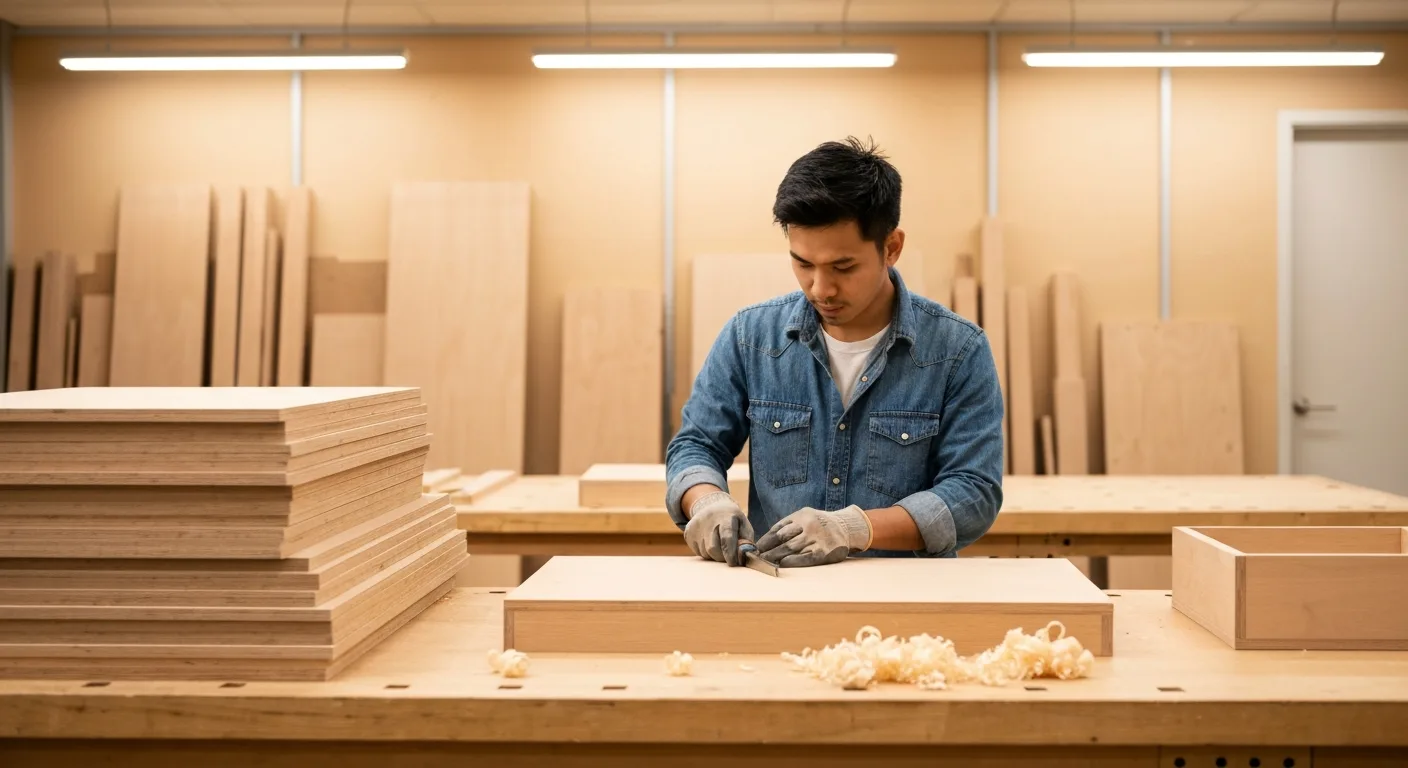 Our carpentry workshop with precision tools and materials